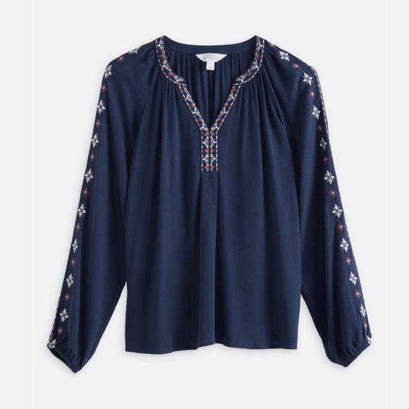 MARKET & SPRUCE Indy Embroidery Blouse - M - Picture 4 of 10